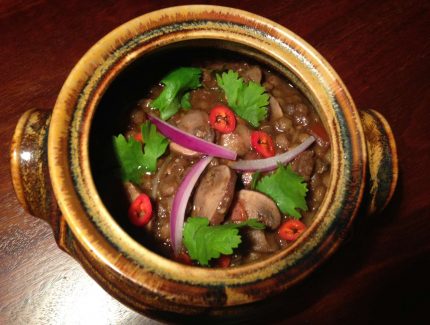 Biriyani Mushrooms and Lentils Curry