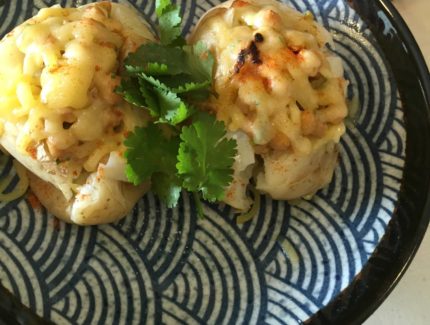 Stuffed Potato with Tandoori Chickpeas