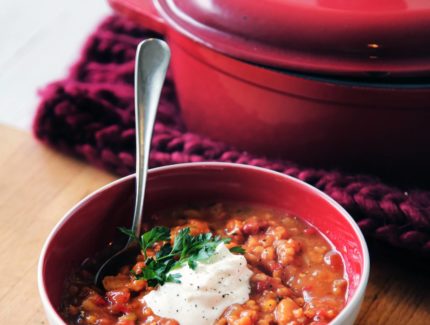 SPICY CARROT AND LENTIL SOUP