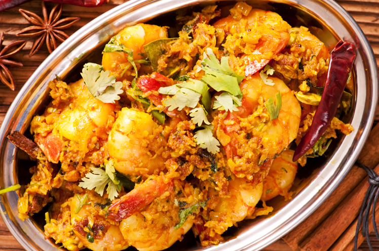 MASALA PRAWNS WITH PEPPERS