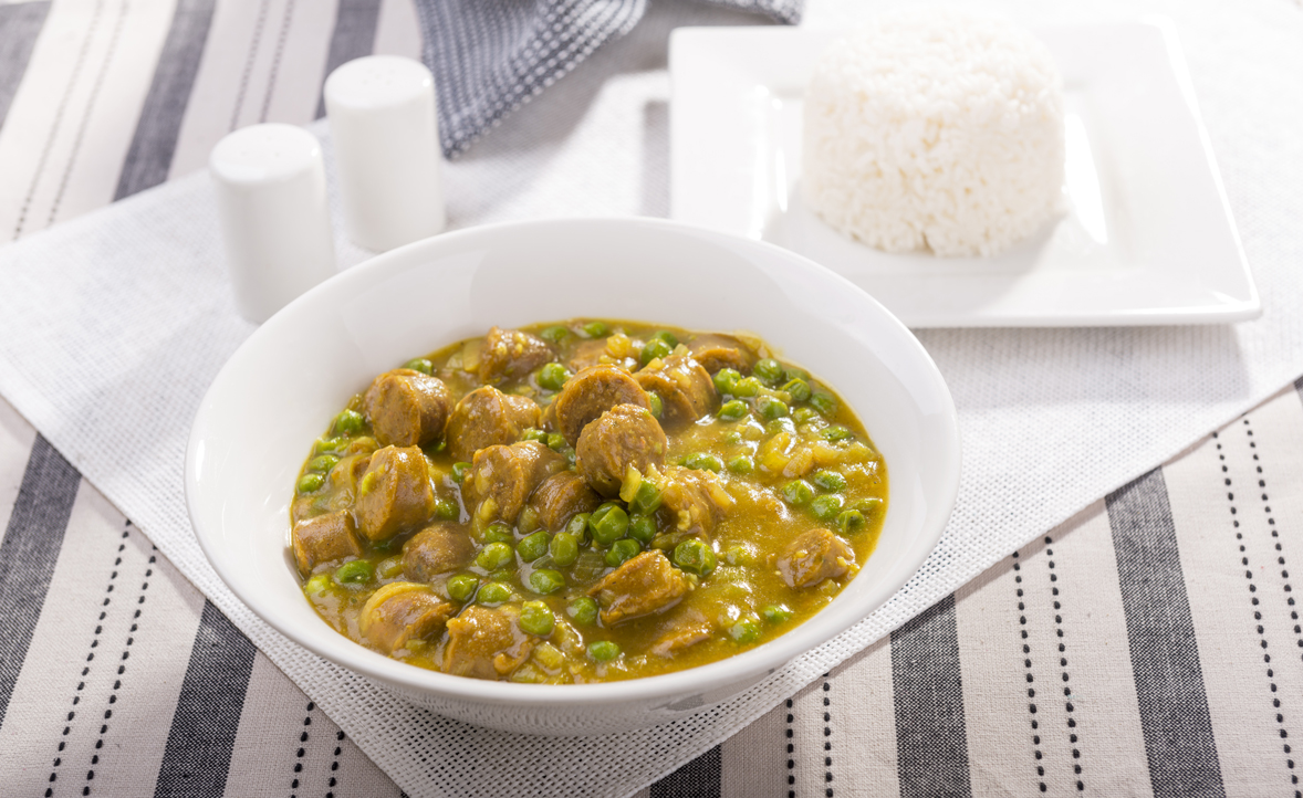 Thai Green Curry with Chicken Sausages