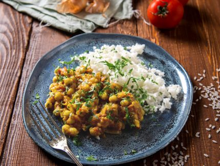 Chickpea, Spinach and Tomato Korma