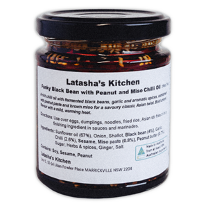 Funky Black Bean with Peanut & Miso Chilli Oil